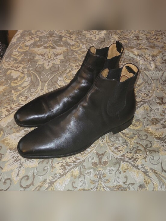 BOSS HUGO BOSS Men\'s Black Leather Boots Shoes- Classic Style main image 4